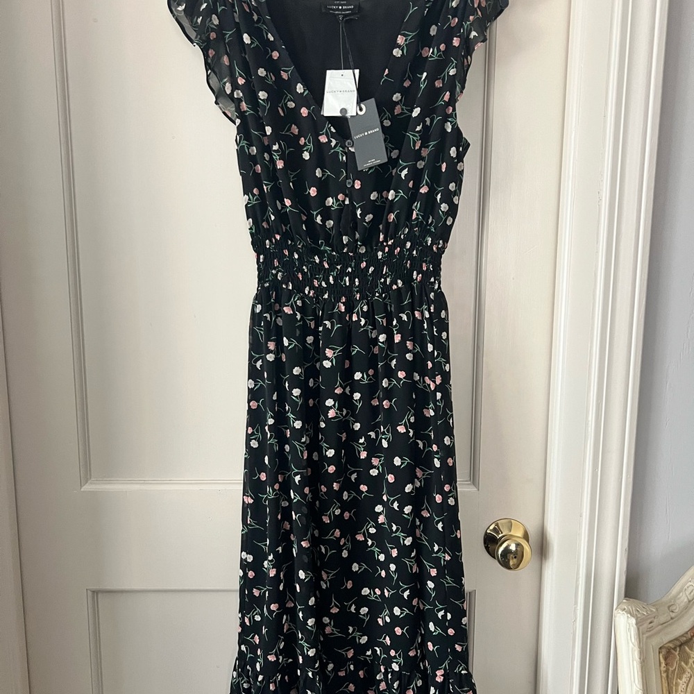 Floral Black Dress